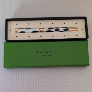 Kate Spade New York Modern Leopard Ballpoint Pen with Gold Details NWT